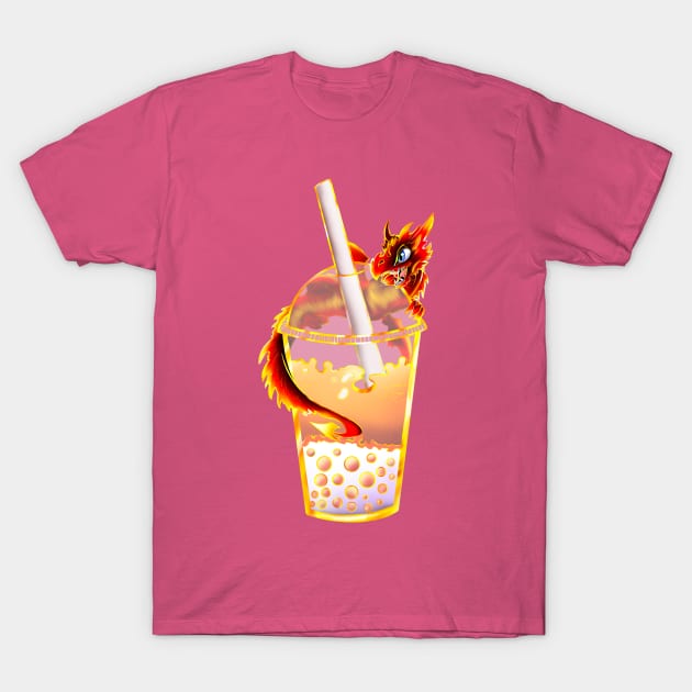 Bubble tea dragon T-Shirt by Icydragon98